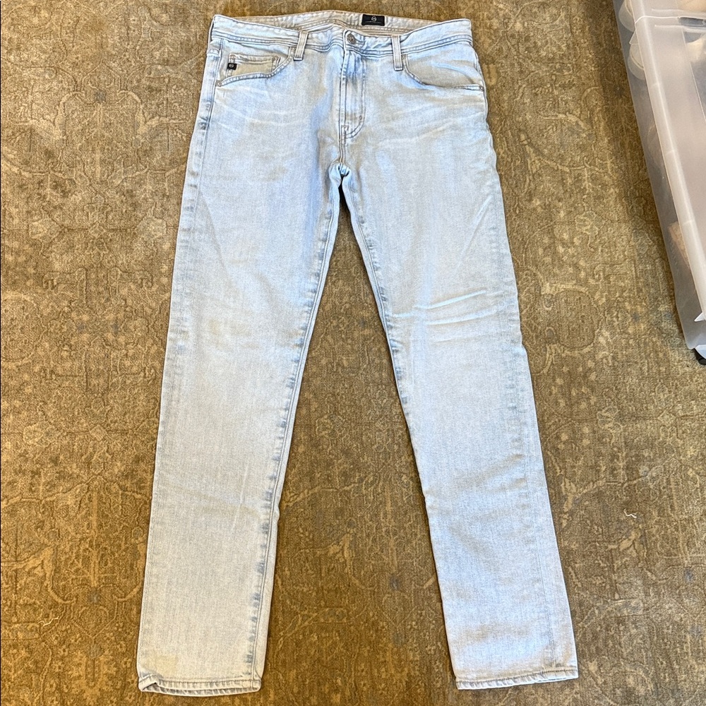 AG Adriano Goldschmied Men's Light Wash Skinny Jeans